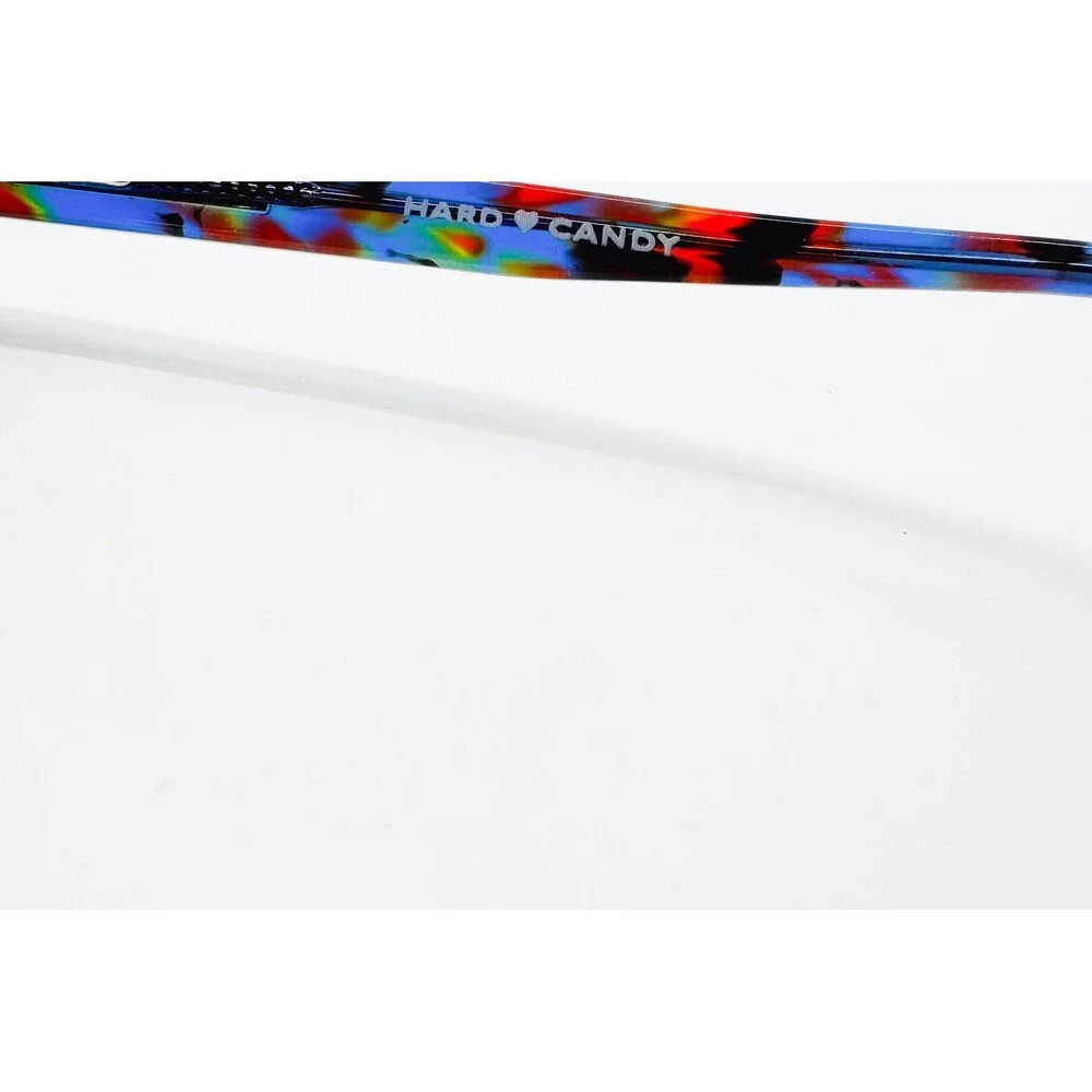 Hard Candy Eyeglass Frames Womens Blue Multi HC18 BLUTT Rectangular 51-15-135